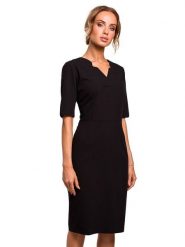Made of emotion Sukienka w kolorze czarnym rozmiar: XL. Czarne sukienki Made Of Emotion, xl, bez wzorów, bez kołnierzyka, bez ramiączek, mini. Za 136.45 zł.