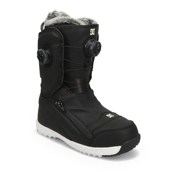 Buty snowboardowe damskie DC Mora. Czarne buty treningowe DC Shoes, na jesień, bez wzorów, bez zapięcia, snowboardowy, primaloft. Za 1,299.00 zł.