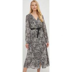 MICHAEL Michael Kors sukienka midi rozkloszowana. Sukienki MICHAEL Michael Kors, l, bez wzorów, z tkaniny, bez kołnierzyka, bez ramiączek, maxi, rozkloszowane. Za 1,279.90 zł.