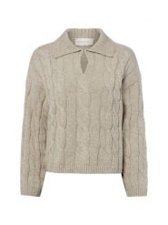 Msch Copenhagen sweter z dzianiny z zawartością wełny - MSCHPavana Peony Kobiety szary, S/M. Szare swetry MSCH Copenhagen, m, bez wzorów, z dzianiny, eleganckie, bez ramiączek. Za 229.95 zł.