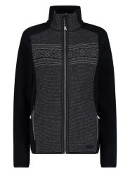 CMP Kurtka polarowa w kolorze czarnym rozmiar: 40. Czarne kurtki CMP, bez wzorów, z materiału, bez kaptura. Za 223.46 zł.