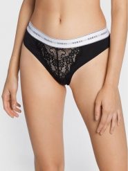 Guess Stringi Belle O2BE00 KBBT0 Czarny. Czarne stringi Guess, z aplikacjami, z syntetyku. Za 79.99 zł.
