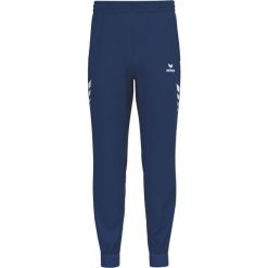 Spodnie dresowe Erima Cmpt Wings Blue Junior. Niebieskie spodnie dresowe Erima, bez wzorów, z dresówki, do piłki nożnej. Za 321.99 zł.