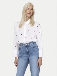ONLY Koszula New 15283743 Biały Box Fit. Białe koszule ONLY, xs, bez wzorów, z bawełny, bez kołnierzyka, bez ramiączek. Za 149.99 zł.