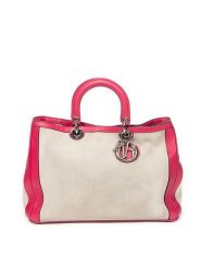 Dior Torebka w kolorze kremowo-różowym - 38 x 26 x 12 cm rozmiar: onesize. Brązowe torebki klasyczne Dior, bez wzorów, z materiału, przez ramię, bez dodatków. Za 4,493.99 zł.