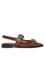 Badura Sandały ELDER-01 Brązowy. Brązowe sandały Badura, bez wzorów, ze skóry, bez obcasa, na płaskiej podeszwie, bez zapięcia. Za 349.99 zł.