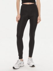 Gina Tricot Legginsy 21522 Czarny Slim Fit. Czarne legginsy Gina Tricot, bez wzorów, z syntetyku. Za 69.99 zł.