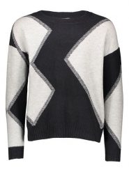 Cecil Sweter w kolorze czarno-białym rozmiar: XL. Czarne swetry Cecil, xl, bez wzorów, z bawełny, bez ramiączek. Za 109.78 zł.