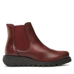 Sztyblety Fly London. Fioletowe botki Fly London, bez wzorów, bez obcasa, na płaskiej podeszwie, bez zapięcia. Za 349.99 zł.