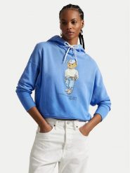 Polo Ralph Lauren Bluza 211965110001 Niebieski Relaxed Fit. Niebieskie bluzy Polo Ralph Lauren, xxl, bez wzorów, z bawełny, bez kaptura. Za 989.99 zł.