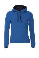 Clique Classic Hoody Women bluza z kapturem z bawełnianej mieszanki. Niebieskie bluzy CLIQUE, s, bez wzorów, z bawełny, z kapturem. Za 309.10 zł.