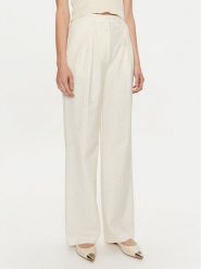 Simona Corsellini Spodnie materiałowe A24CPPA014 Écru Wide Leg. Spodnie materiałowe SIMONA CORSELLINI, bez wzorów, z materiału. Za 609.99 zł.