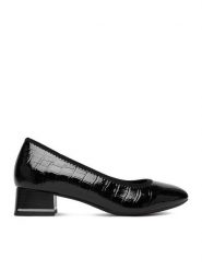 Go Soft Czółenka CEO-24F619-15 Czarny. Czarne czółenka GO SOFT, bez wzorów, ze skóry, bez obcasa, bez zapięcia. Za 179.99 zł.