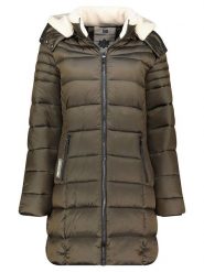 Geographical Norway Płaszcz pikowany "Carenne" w kolorze khaki rozmiar: S. Brązowe płaszcze Geographical Norway, s, bez wzorów, bez kaptura. Za 191.88 zł.