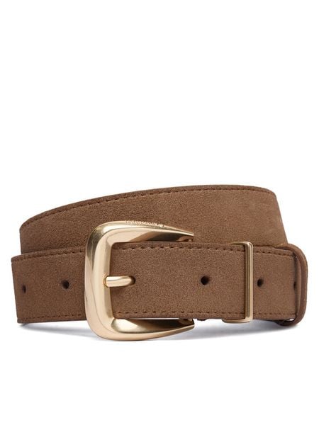 Calvin Klein Pasek Hw End Tip Buckle Suede 30Mm LV04F7114G Brązowy. Brązowe paski Calvin Klein, bez wzorów, ze skóry. Za 249.99 zł.