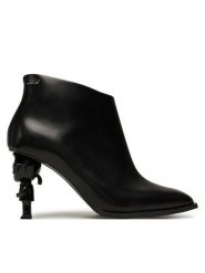 KARL LAGERFELD Botki Nft Heel Zip KL39135 Czarny. Czarne botki KARL LAGERFELD, bez wzorów, ze skóry, bez obcasa, na słupku, bez zapięcia. Za 849.99 zł.