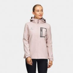 Kurtka softshellowa turystyczna damska Alpinus Bergamo. Czerwone kurtki przejściowe sportowe Alpinus, l, bez wzorów, z softshellu, bez kaptura, trekkingowe. Za 279.00 zł.