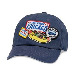 Czapka z daszkiem American Needle Iconic Chicago SMU705A-CHGO. Niebieskie czapki z daszkiem American Needle, bez wzorów, sportowe. Za 109.00 zł.
