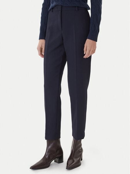 Tommy Hilfiger Spodnie materiałowe WW0WW48355 Granatowy Straight Fit. Niebieskie spodnie materiałowe Tommy Hilfiger, bez wzorów, z materiału. Za 559.99 zł.