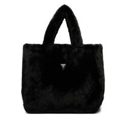 Torebka Guess. Czarne shopper bag Guess, z aplikacjami, bez dodatków. Za 399.99 zł.