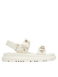 Aldo Sandały Gemima 13917680 Biały. Białe sandały Aldo, bez wzorów, ze skóry, bez obcasa, na płaskiej podeszwie, bez zapięcia. Za 439.99 zł.