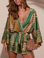 Milan Kiss Kombinezon w kolorze zielono-beżowym rozmiar: L. Brązowe kombinezony Milan Kiss, l, bez wzorów, z tkaniny, bez kołnierzyka, bez ramiączek. Za 208.83 zł.