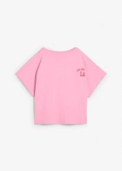 T-shirt oversize. Czerwone t-shirty bonprix, bez wzorów, z bawełny, bez kołnierzyka, bez ramiączek. Za 69.99 zł.