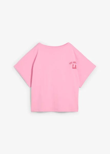 T-shirt oversize. Czerwone t-shirty bonprix, bez wzorów, z bawełny, bez kołnierzyka, bez ramiączek. Za 69.99 zł.