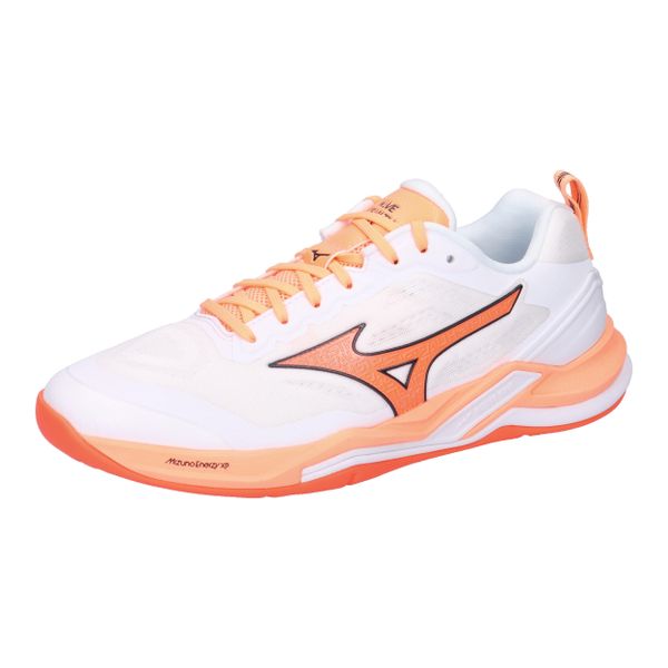 Buty halowe Mizuno Wave Stealth Elite. Białe buty treningowe Mizuno, bez wzorów, z materiału, bez zapięcia, do piłki ręcznej, mizuno wave. Za 479.99 zł.