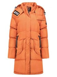 Geographical Norway Kurtka zimowa "Dalmira" w kolorze pomarańczowym rozmiar: XL. Pomarańczowe kurtki Geographical Norway, na zimę, xl, bez wzorów, z puchu, bez kaptura. Za 343.73 zł.