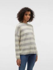 Vero Moda Sweter w kolorze szaro-kremowym rozmiar: XL. Brązowe swetry Vero Moda, xl, bez wzorów, ze splotem, bez ramiączek. Za 79.21 zł.