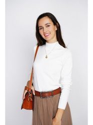 ASSUILI Sweter w kolorze białym rozmiar: 38. Białe swetry Assuili, bez wzorów, z kaszmiru, klasyczne, bez ramiączek. Za 118.56 zł.