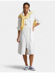Polo Ralph Lauren Sukienka koszulowa N Cory Dr 211928804001 Biały Straight Fit. Białe sukienki Polo Ralph Lauren, bez wzorów, z bawełny, bez kołnierzyka, bez ramiączek, koszulowe. Za 779.99 zł.