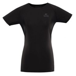 Damska koszulka turystyczna szybkoschnąca Alpine Pro Bonda 2. Czarne t-shirty sportowe Alpine Pro, l, bez wzorów, z elastanu, bez ramiączek, na fitness i siłownię. Za 79.00 zł.