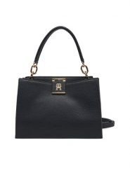 Tommy Hilfiger Torebka Th Her Mini Tote AW0AW17190 Czarny. Czarne torebki klasyczne Tommy Hilfiger, bez wzorów, ze skóry, bez dodatków. Za 359.99 zł.