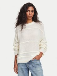 HUGO Sweter Slookia 50564321 Kremowy Oversize. Białe swetry Hugo, s, bez wzorów, z syntetyku, bez ramiączek. Za 554.99 zł.