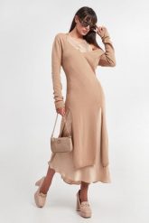 Sukienka z wełną TWINSET. Sukienki Twinset Milano, xs, bez wzorów, z wełny, bez kołnierzyka, bez ramiączek. W wyprzedaży za 1,026.27 zł.