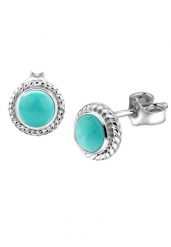 Nenalina Damskie kolczyki sztyfty klasyczne z turkusowym howlitem w srebrze próby 925 Sterling Silver Kolczyki 1 ct. Niebieskie kolczyki Nenalina, srebrne. Za 248.99 zł.