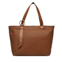 Torebka Valentino. Brązowe shopper bag Valentino, bez wzorów, bez dodatków. Za 819.99 zł.