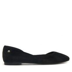 Baleriny DeeZee. Czarne baleriny DeeZee, bez wzorów, bez obcasa, bez zapięcia. Za 89.99 zł.