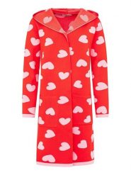 Zwillingsherz Kardigan w kolorze czerwonym rozmiar: L/XL. Czerwone swetry Zwillingsherz, l, bez wzorów, bez ramiączek. Za 247.99 zł.