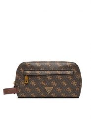 Guess Kosmetyczka PMMILO P5461 Brązowy. Brązowe torebki klasyczne Guess, z aplikacjami, ze skóry, bez dodatków. Za 249.99 zł.