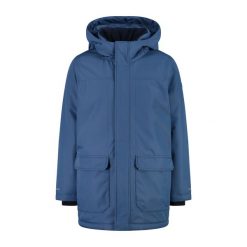 Parka dziecięca z kapturem CMP. Niebieskie płaszcze CMP, bez wzorów, z kapturem. W wyprzedaży za 249.99 zł.