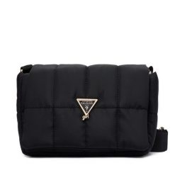 Torebka Guess. Czarne listonoszki Guess, z aplikacjami, bez dodatków. Za 199.99 zł.
