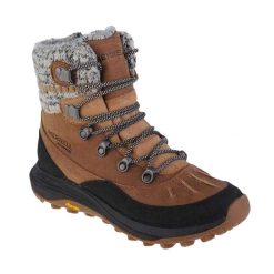 Damskie Buty Do Chodzenia Siren 4 Thermo Nubuck Zip. Brązowe buty trekkingowe Merrell, na zimę, z dzianiny, bez zapięcia. Za 809.05 zł.