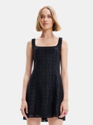 Desigual Sukienka letnia 23SWVW02 Czarny Slim Fit. Czarne sukienki Desigual, l, bez wzorów, z syntetyku, bez kołnierzyka, bez ramiączek. Za 369.99 zł.