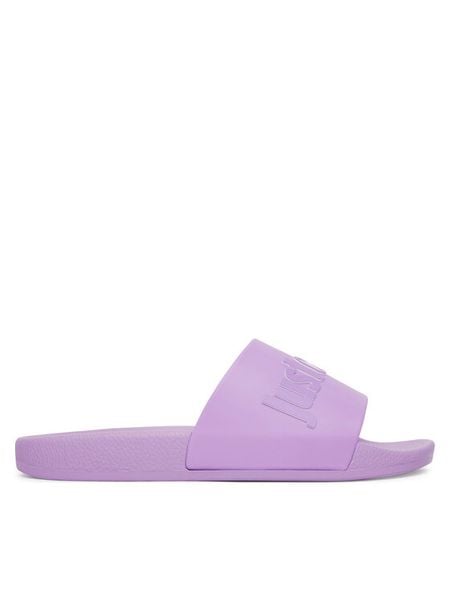 Just Cavalli Klapki 80RA3SZ1 ZSE50 Fioletowy. Fioletowe klapki Just Cavalli, bez wzorów, z syntetyku, bez obcasa, bez zapięcia. Za 182.99 zł.