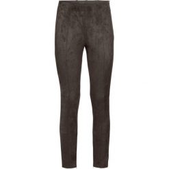 Legginsy z materiału w optyce skóry welurowej bonprix brązowy. Brązowe legginsy bonprix, bez wzorów, z gumy. Za 74.99 zł.