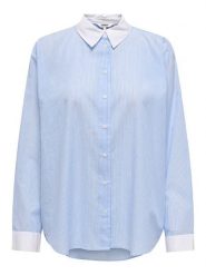 ONLY Koszula w kolorze błękitnym rozmiar: XL. Niebieskie koszule ONLY, xl, bez wzorów, z bawełny, bez kołnierzyka, bez ramiączek. Za 83.62 zł.
