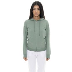 Bluza z bawełna z kaptur na co dzień na siłownię. Zielone bluzy z kapturem LEONE 1947 APPAREL, bez wzorów, z bawełny, bez kaptura, na fitness i siłownię. Za 164.19 zł.